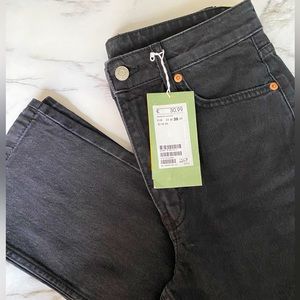 H&M Vintage Straight High Waist Denim Jeans